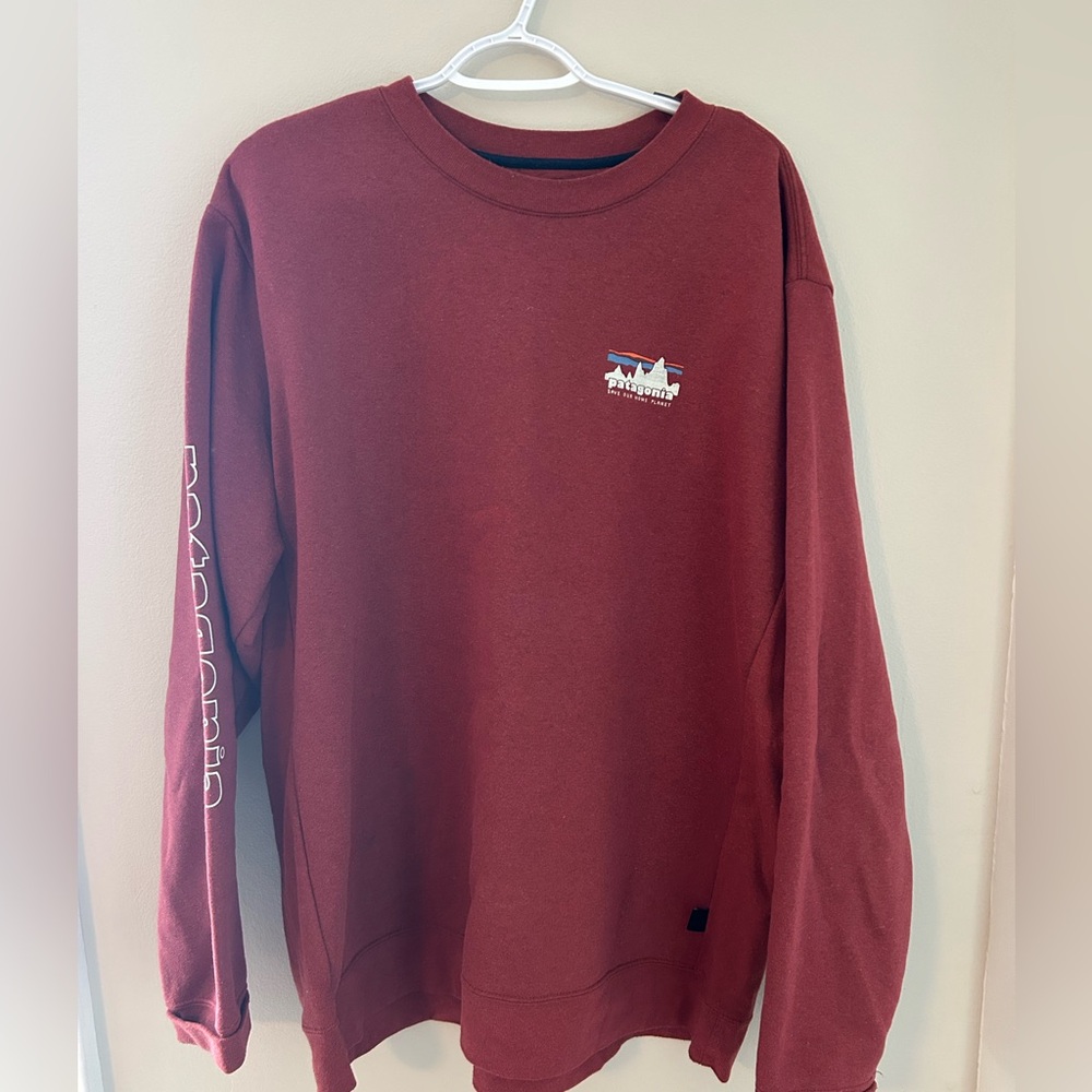 Patagonia Men's Crewneck Sweater in Deep Red